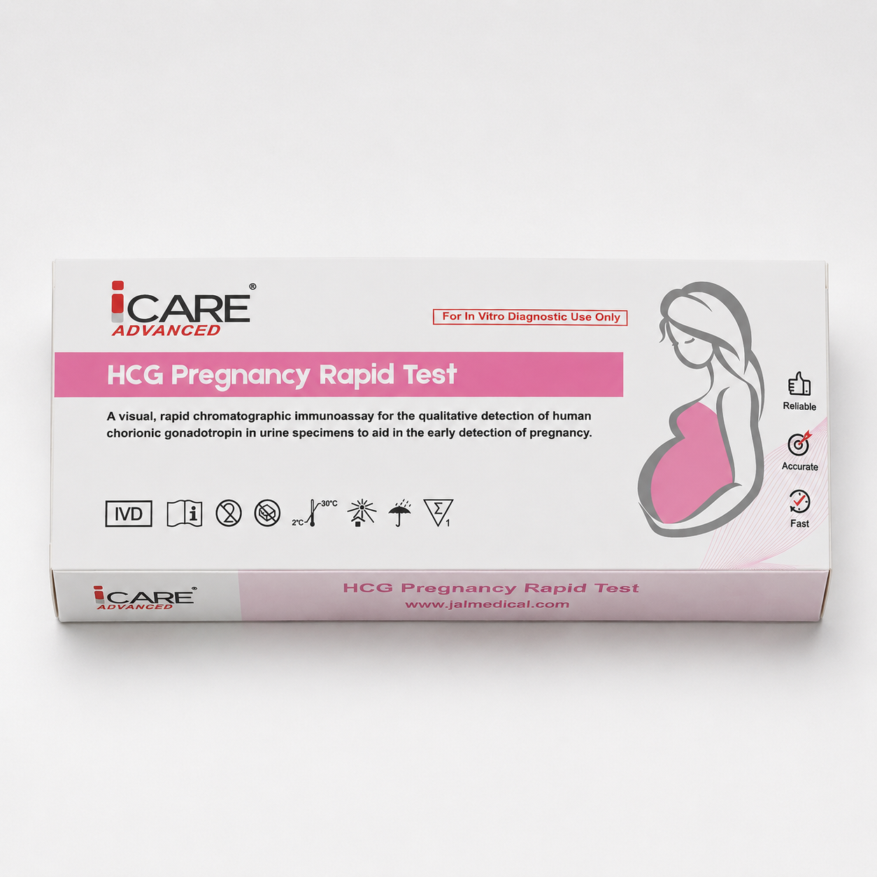 iCARE HCG (human Chorionic Gonadotropin) / Pregnancy Rapid Test (25miU)